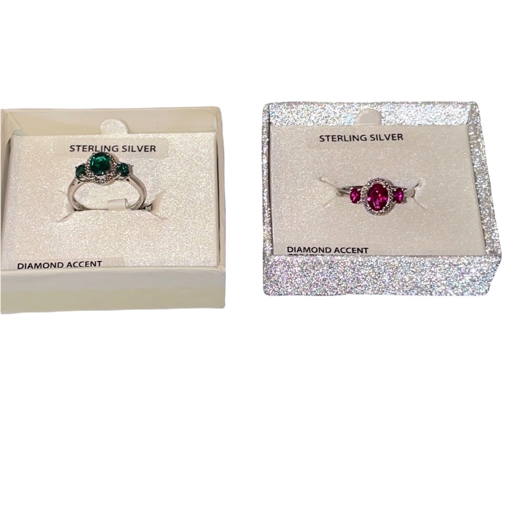 TWO 925 STERLING SILVER RINGS